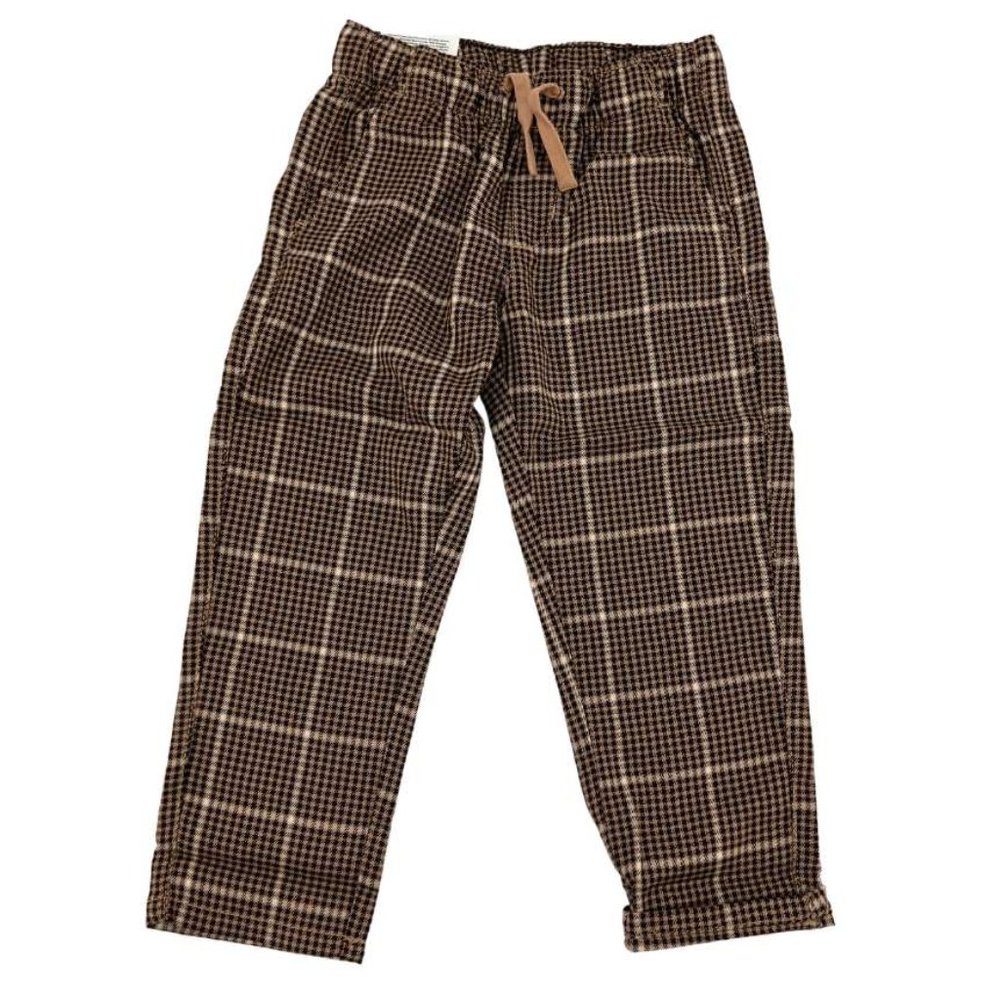 H&M | Kid's Relaxed Pull On Pants | Plaid | Brown | Size 4T
